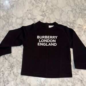Burberry Kids Black Long Sleeve Tee 2Y